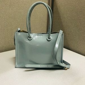 ZARA MINIMALIST MINI TOTE BAG BLUE